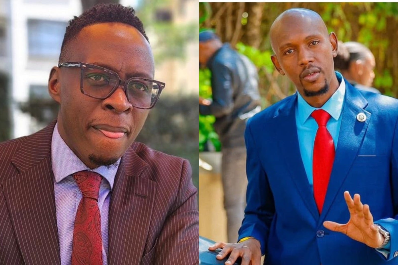 Collage photo of Oga Obinna and Geoffrey Mosiria.